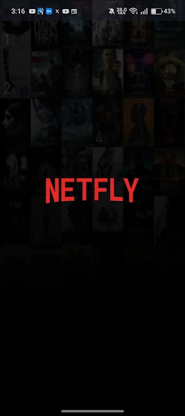 Netfly Mobile APK movie and series browsing view